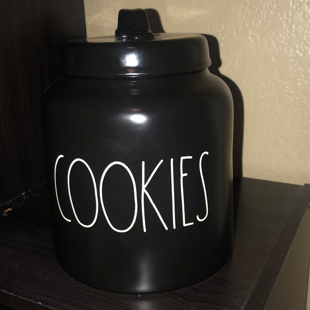 Rae Dunn black cookie canister